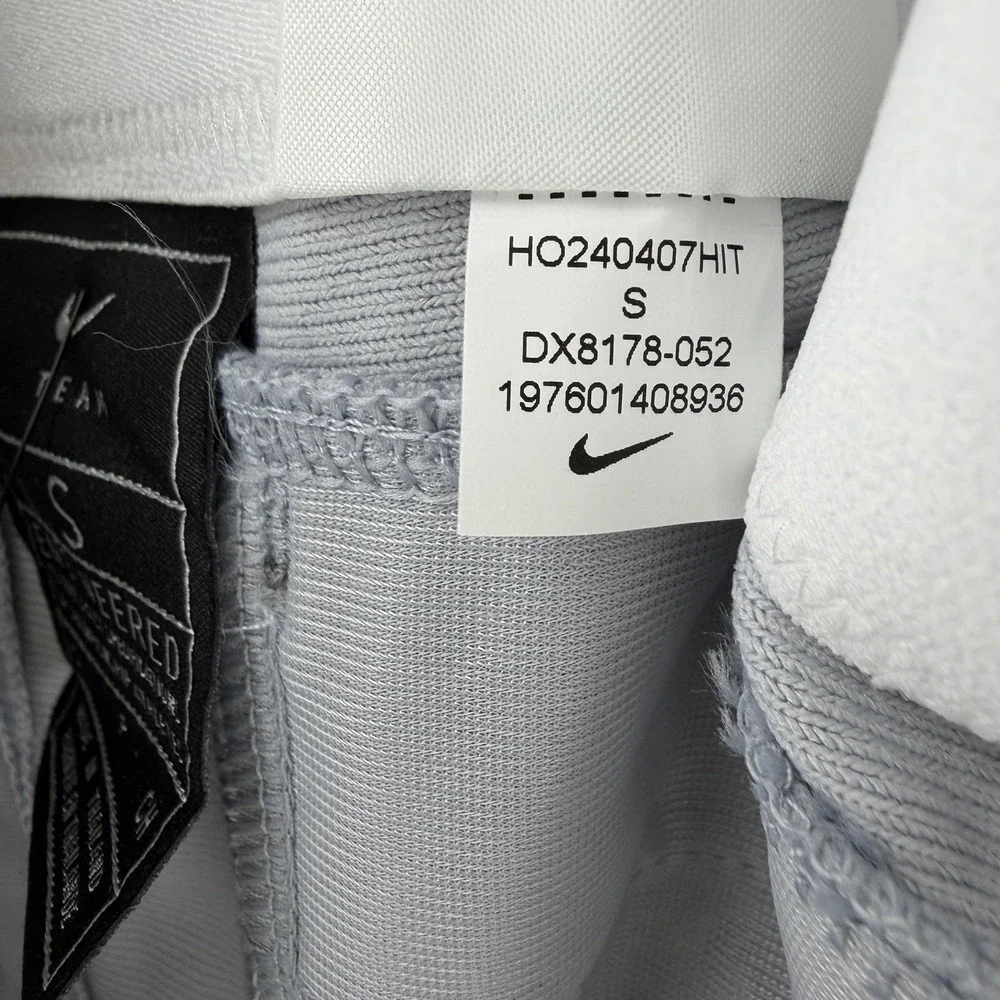 Nike Baseball Pants Mens Small Gray Engineered Knit Tapered‎ Snap DX8178-052 NWT
